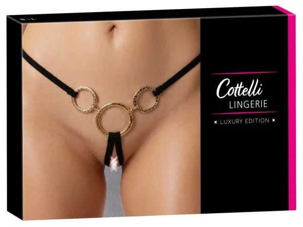 23230361101_verp_ai_generated.jpg Cottelli LINGERIE String ouvert mit Triple-Ring-Schmuck, S-L