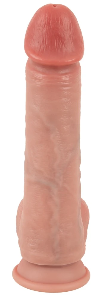 Realistixxx Natural Dildo with Movable Skin and Testicles, Light Skin Tone
