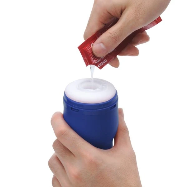 TENGA Masturbator Air Tech Premium mit Vakuum-Cup blau
