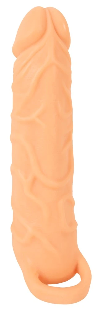 Nature Skin 2in1 Extension and Masturbator Penishülle mit Vibration hautfarben