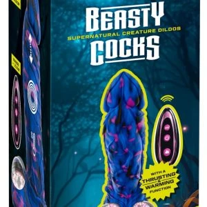 Beasty Cocks Stoßvibrator Firefly Fantasies mit Wärme und Fernbedienung, blau