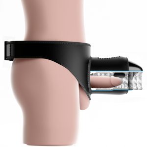 WYNE Strap-On Masturbator mit Fernbedienung, schwarz WYNE Strap-On Masturbator mit Fernbedienung, schwarz – Bild 2