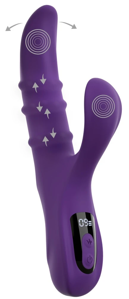 You2Toys Nodding Rabbit Vibrator mit 3 Moving Rings, lila