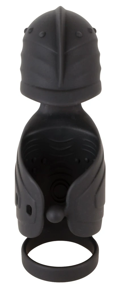 Rebel Cock Vibrator mit beweglichem Eichel-Stimulator, schwarz