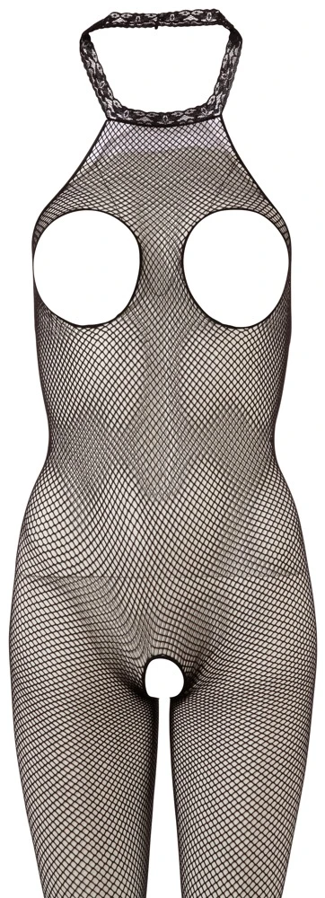 Fantasy by Cottelli Netz-Catsuit ouvert S-L schwarz