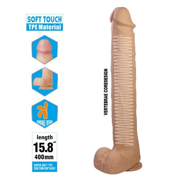 Pretty Love Flexibler Realistischer Dildo mit Saugnapf 40 cm Pretty Love Flexibler Realistischer Dildo mit Saugnapf 40 cm
