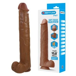 Pretty Love Realistischer Dildo mit Saugnapf, 40 cm, braun