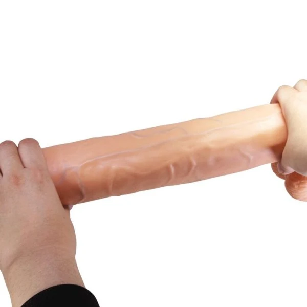 Pretty Love Rael flexibler realistischer Dildo mit Saugnapf 40 cm braun