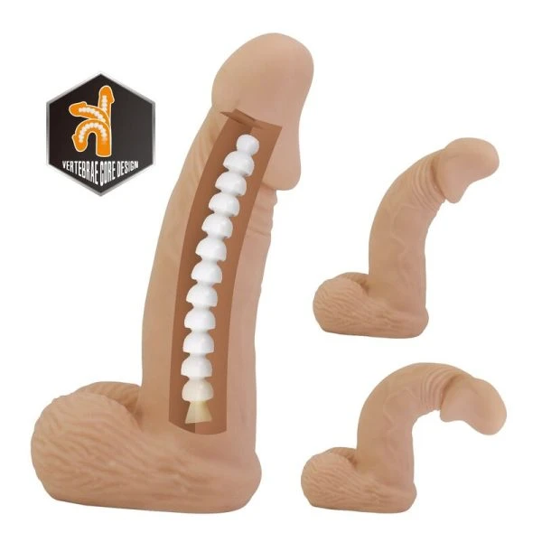 Pretty Love Zane Harness mit flexiblem Dildo 17 cm natur