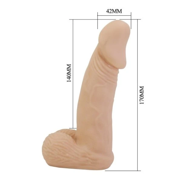 Pretty Love Zane Harness mit flexiblem Dildo 17 cm natur