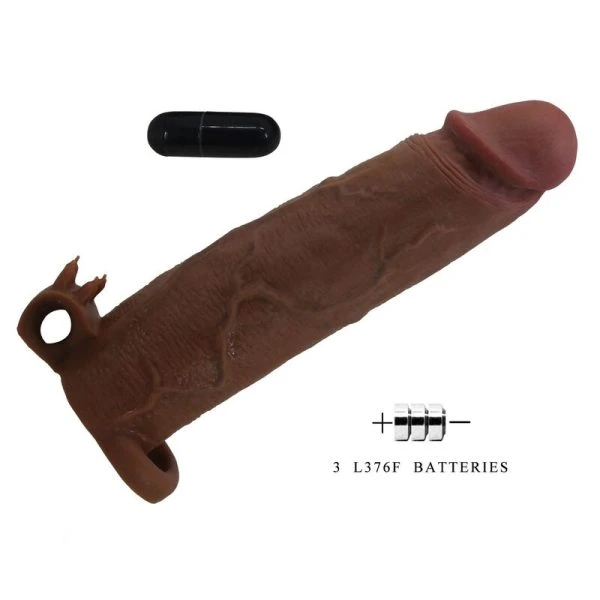 Pretty Love Xerxes Vibrator-Penishülle 22 cm braun