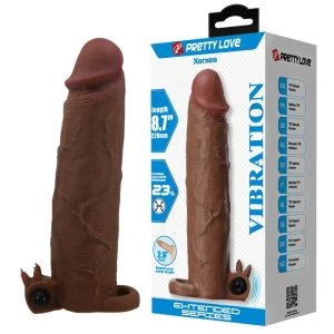 Pretty Love Xerxes Vibrator-Penishülle 22 cm braun