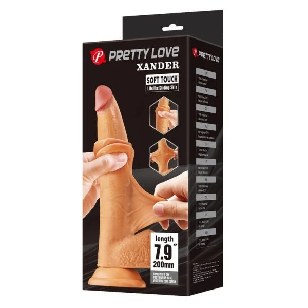 Pretty Love Xander Realistischer Dildo mit Saugnapf, 20 cm