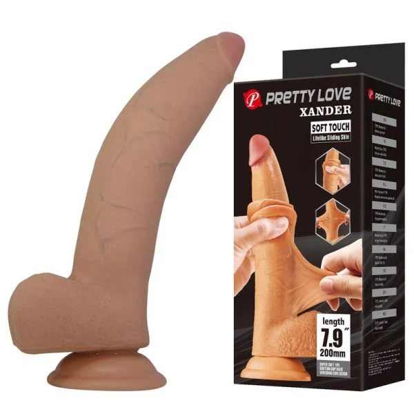 Pretty Love Xander Realistischer Dildo mit Saugnapf, 20 cm