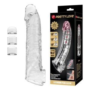 Pretty Love Penisverlängerungshülle 26 cm mit Saugnapf transparent