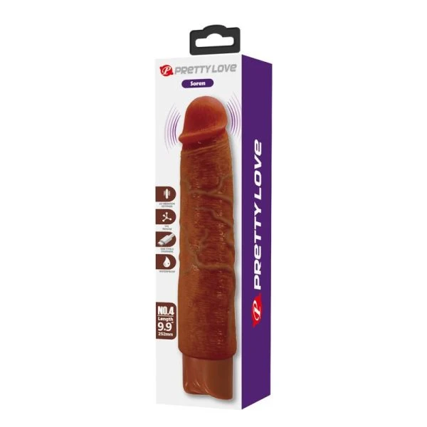 PDX Extreme Pretty Love Gavin Realistische Vibrator 25 cm bruin