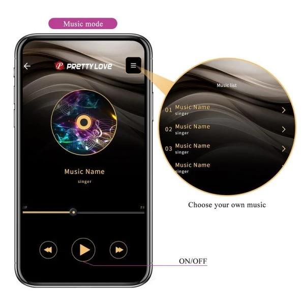 Pretty Love App-gesteuertes Vibrationsei mit 12 Funktionen, pink