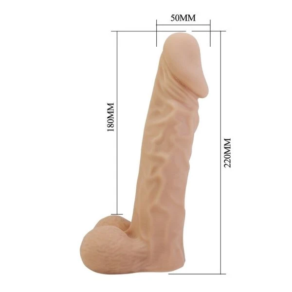 Pretty Love Jolyon Harness with Flexible Dildo 22 cm Natural