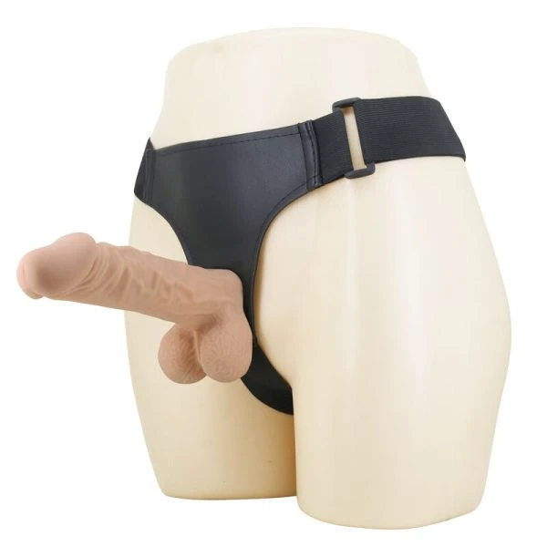 Pretty Love Jolyon Harness with Flexible Dildo 22 cm Natural