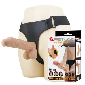 Pretty Love Jolyon Harness mit flexiblem Dildo 22 cm natur