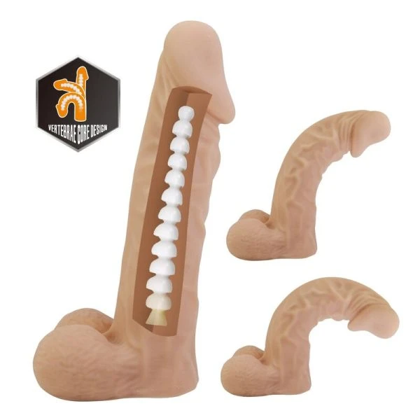 Pretty Love Jolyon Harness with Flexible Dildo 22 cm Natural