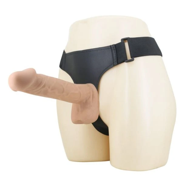 Pretty Love Kaspar Harness mit flexiblem Dildo 21 cm, Ø 5 cm, natur