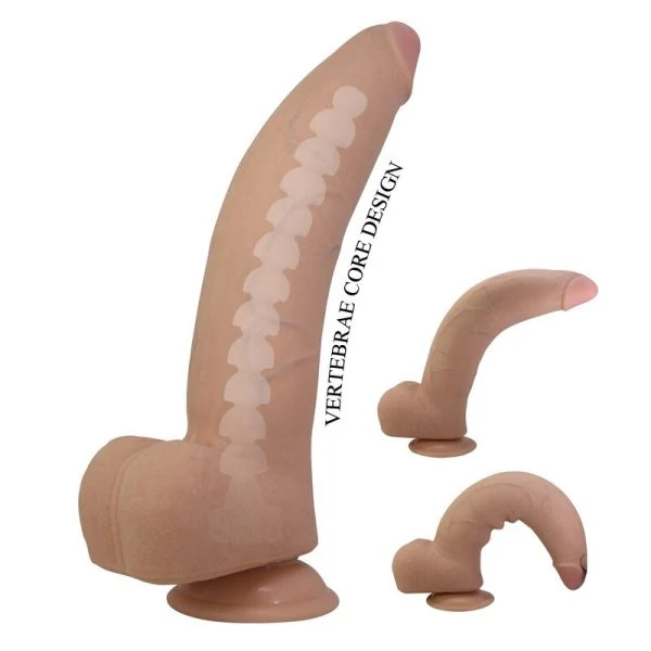 Pretty Love Quinlan Dildo mit Saugnapf, 26 cm, natur
