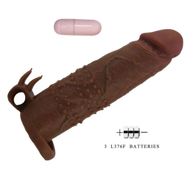 Pretty Love Quillon vibrerende penishuls 20 cm Ø 4 cm bruin