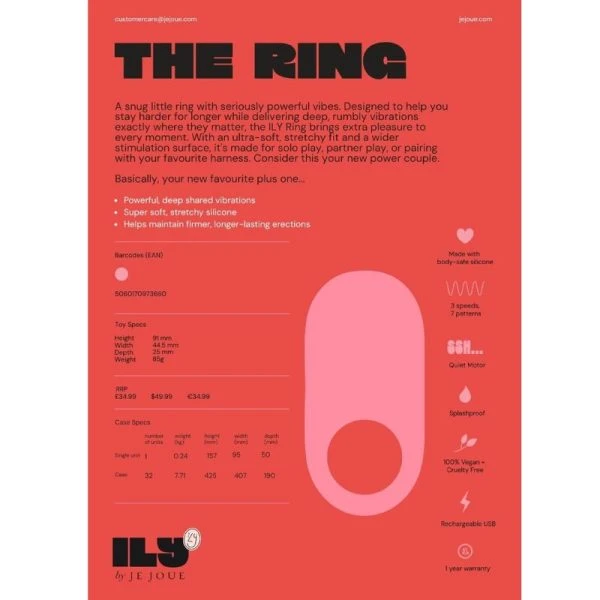Je Joue ILY Cock Ring vibrierender Penisring Silikon