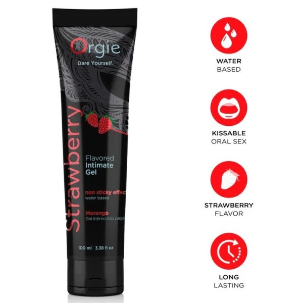 Orgie Gleitgel Erdbeere kussbar wasserbasiert 100 ml