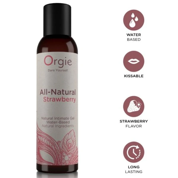 Orgie Gleitgel auf Wasserbasis Erdbeer küssbar 150 ml