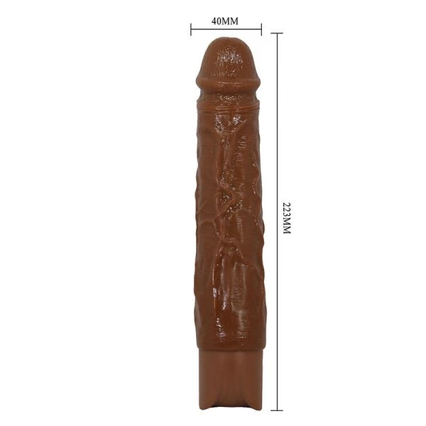 Pretty Love Kessler Realistischer Vibrationsdildo mit Stoßfunktion 22 cm Braun