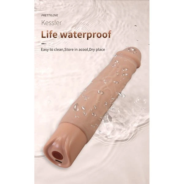 Pretty Love Kessler Realistischer Vibrationsdildo mit Stoßfunktion, 22 cm, natur Pretty Love Kessler Realistischer Vibrationsdildo mit Stoßfunktion, 22 cm, natur