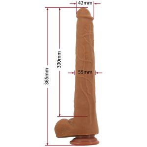 Pretty Love realistische TPE-dildo Viggo 37 cm bruin met zuignap Pretty Love realistische TPE-dildo Viggo 37 cm bruin met zuignap - Afbeelding 11