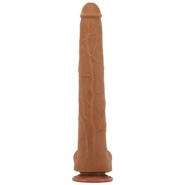 Pretty Love realistische TPE-dildo Viggo 37 cm bruin met zuignap
