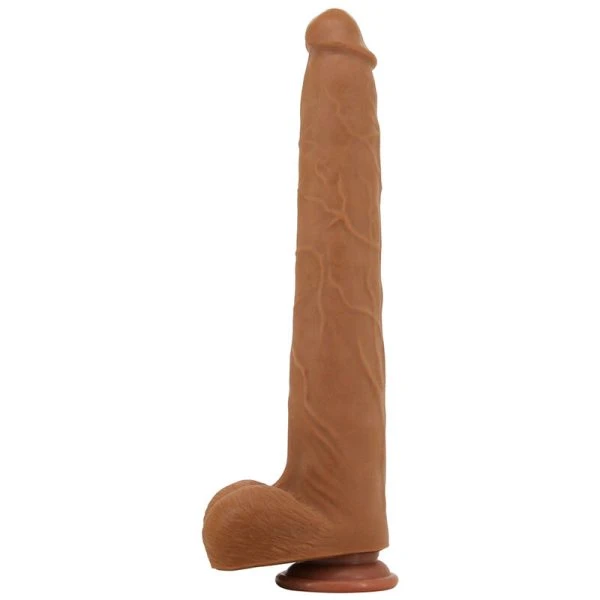 Pretty Love realistische TPE-dildo Viggo 37 cm bruin met zuignap