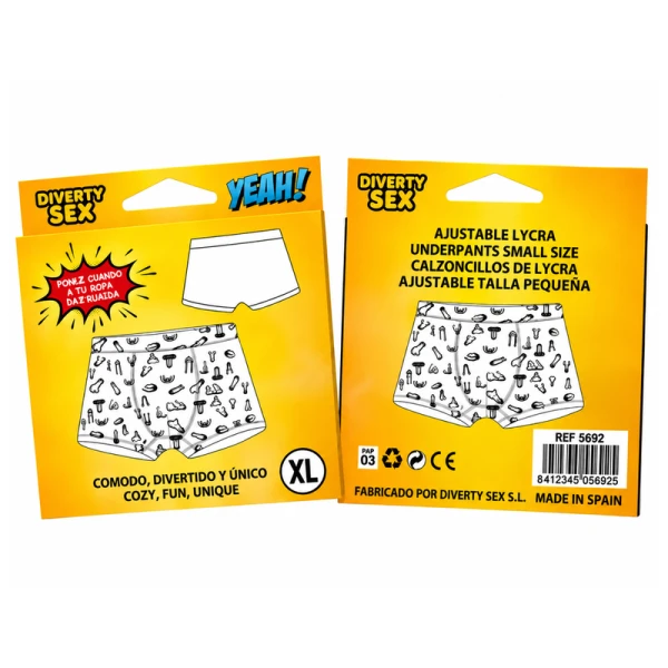 Diablo Picante Boxershorts mit Penis-Design nahtlos Größe L