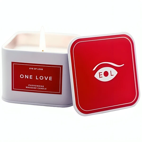 Eye of Love Massagekerze mit Pheromonen für sinnliche Massage