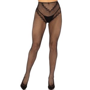 Leg Avenue Netzstrümpfe ohne Schritt schwarz Unisize Leg Avenue Netzstrümpfe ohne Schritt schwarz Unisize – Bild 1