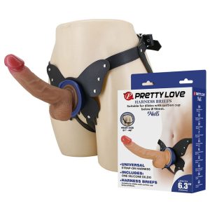 Pretty Love Strap-on-Set mit Saugdildo Silikon Flesh Pretty Love Strap-on-Set mit Saugdildo Silikon Flesh – Bild 1