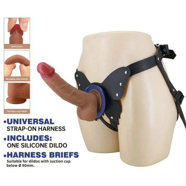 Pretty Love Strap-on-Set mit Saugdildo Silikon Flesh