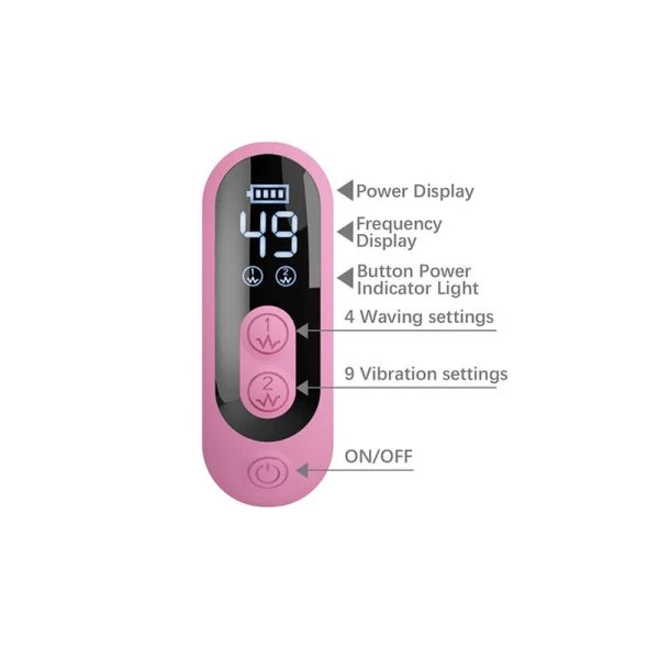Pretty Love Bella Rabbit Vibrator mit Schmetterlingsstimulation und LED-Display Pink
