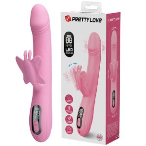 Pretty Love Bella Rabbit Vibrator mit Schmetterlingsstimulation und LED-Display Pink Pretty Love Bella Rabbit Vibrator mit Schmetterlingsstimulation und LED-Display Pink – Bild 1