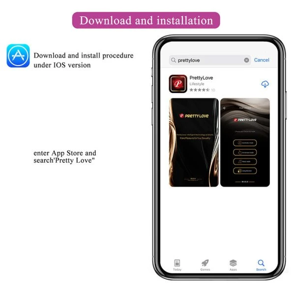 Pretty Love Hazelynn Massagegerät mit 12 Funktionen und App-Steuerung, Pink