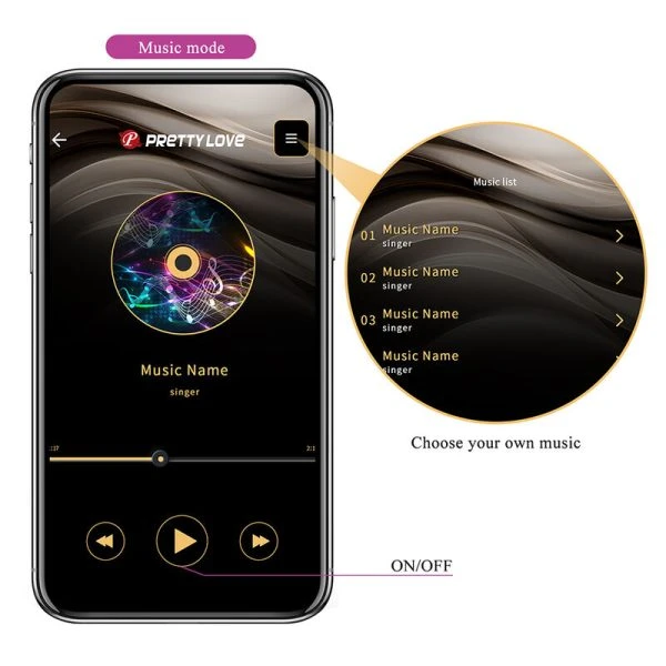 Pretty Love Hazelynn Massagegerät mit 12 Funktionen und App-Steuerung, Pink