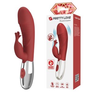 Pretty Love Rabbit-Vibrator Rosenholz-Hase mit 30 Funktionen, USB-aufladbar, rot Pretty Love Rabbit-Vibrator Rosenholz-Hase mit 30 Funktionen, USB-aufladbar, rot – Bild 1
