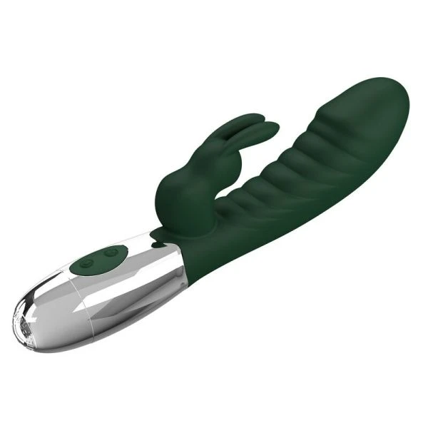 Pretty Love Naughty Bunny Rabbit-Vibrator mit 30 Funktionen, USB-aufladbar, grün