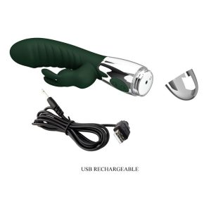 Pretty Love Naughty Bunny Rabbit-Vibrator mit 30 Funktionen, USB-aufladbar, grün Pretty Love Naughty Bunny Rabbit-Vibrator mit 30 Funktionen, USB-aufladbar, grün – Bild 9