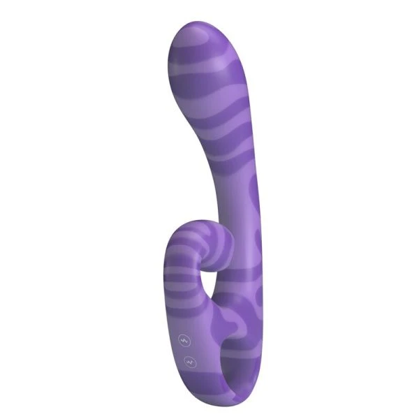 Pretty Love Summer Doppelvibrator mit Griff 19 cm Silikon lila