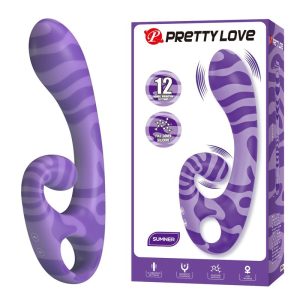 Pretty Love Summer Doppelvibrator mit Griff 19 cm Silikon lila Pretty Love Summer Doppelvibrator mit Griff 19 cm Silikon lila – Bild 1